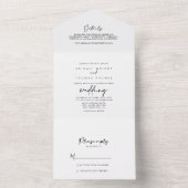 Invitation Tout En Un Calligraphie Moderne Mariage élégant   (À l'intérieur)