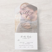 Invitation Tout En Un Calligraphie noire délicate | Mariage photo (À l'intérieur)