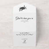 Invitation Tout En Un Calligraphie romantique Le Mariage (Dehors)