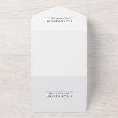 Invitation Tout En Un Calligraphie romantique Mariage superposé (Dehors)