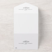 Invitation Tout En Un Calligraphie romantique Monogramme Mariage (Dehors)