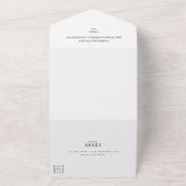 Invitation Tout En Un Calligraphie romantique Monogramme Photo Mariage (Dehors)