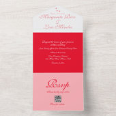 Invitation Tout En Un Calligraphie simple Valentines Mariage (À l'intérieur)