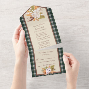 Invitation Tout En Un Campbell Robe Tartan Écossais Moderne 