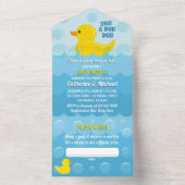 Invitation Tout En Un Canard Jaune En Caoutchouc Frotter Un Dub Baby sho (À l'intérieur)