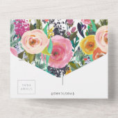 Invitation Tout En Un Carton d'invitation de mariage perforé avec RSVB d (Verso)