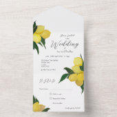 Invitation Tout En Un Carton d'invitation déchirable aux citrons peints (À l'intérieur)