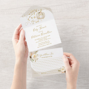 Invitation Tout En Un Carton d'invitation et conseils pour Baby Shower s