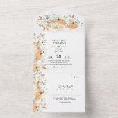 Invitation Tout En Un "Carton d'invitation Mariage Tout-en-un | Automne  (À l'intérieur)