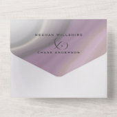 Invitation Tout En Un Carton d'invitation Tout en Un Chic Dusty Plum Dre (Verso)