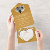 Invitation Tout En Un Célébration des noces d'or, 50 ans de mariage (Déchirure)