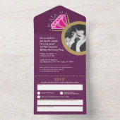 Invitation Tout En Un Célébration du 5e anniversaire de mariage tourmali (À l'intérieur)