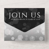 Invitation Tout En Un Célébration élégante de 25 ans de mariage (Verso)