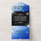 Invitation Tout En Un Célébration élégante du 67e anniversaire de mariag (À l'intérieur)