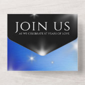 Invitation Tout En Un Célébration élégante du 67e anniversaire de mariag (Verso)