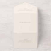 Invitation Tout En Un Celine Sandy Neutrals Mariage élégant (Dehors)