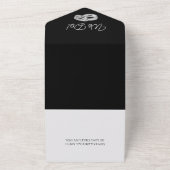 Invitation Tout En Un Cercles de Mariage d'affaires noir et blanc - (Dehors)