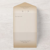 Invitation Tout En Un Cercles mariages Tan QR Code moderne (Dehors)