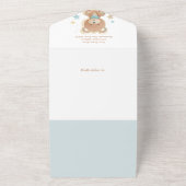 Invitation Tout En Un C'est un Baby shower d'ours en peluche (Dehors)