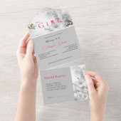 Invitation Tout En Un C'est une fille à fleurs rousses (Déchirure)