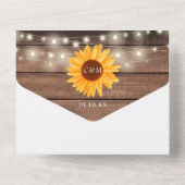 Invitation Tout En Un Chaîne Lights Mason Jars Rustique Mariage de tourn (Verso)