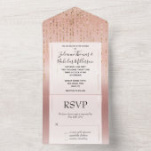 Invitation Tout En Un Chaînes de glam or rose (À l'intérieur)
