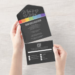 Invitation Tout En Un Chalkboard mariage doodle coeurs Mme et Mme<br><div class="desc">Mariage de tableau noir avec le coeur de doodle et Mme et Mme texte invitation .. rainbow pride flag détail .. adapté à la fois gay / lesbiennes mariages / cérémonie civile / invitations de mariage - annonces mariages modernes .. annonces mariage totalement personnalisable de Ricaso.. Ajoutez vos propres détails...</div>