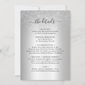 Invitation Tout en un Champagne rose Parties scintillant en a (Dos)