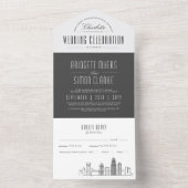 Invitation Tout En Un Charlotte Deco Skyline | Mariage de style gris (À l'intérieur)