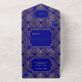 Invitation Tout En Un Charming Gold Great Gatsby Roaring Mariage des ann (Dehors)