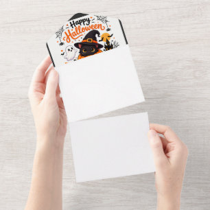 Invitation Tout En Un Chatte Mignonne Tasse de Voyage Joyeux Halloween -