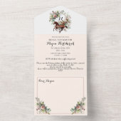 Invitation Tout En Un Cheval Thoroughbred Fleur équestre (À l'intérieur)