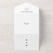 Invitation Tout En Un Chevaux à l'aquarelle Simple Mariage Blanc   (Dehors)