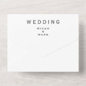 Invitation Tout En Un Chevaux à l'aquarelle Simple Mariage Blanc   (Verso)