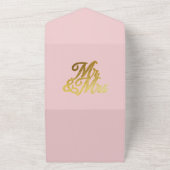 Invitation Tout En Un Chic Blush Pink Peony Sage Deer Antlers Mariage A (Dehors)