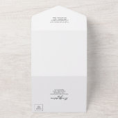 Invitation Tout En Un Chic Calligraphie Mariage élégant   (Dehors)