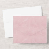 Invitation Tout En Un Chic Canopée blanche Aquarelle rose Mariage floral (Verso)