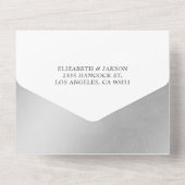 Invitation Tout En Un Chic Couple Mason Jar Lavender Mariage Argent RSVP (Verso)