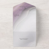 Invitation Tout en Un Chic Dusty Plum Dreamy Agate (Dehors)