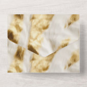 Invitation Tout En Un Chic Gold White Cowhide (Verso)