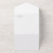 Invitation Tout En Un Chic Green Sage Calligraphie Mariage Décontracté (Dehors)