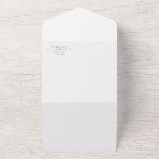 Invitation Tout En Un Chic Green Sage Calligraphie Mariage Décontracté (Dehors)