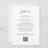 Invitation Tout en un Chic moderne Mariage de calligraphie no (Dos)