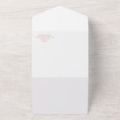 Invitation Tout En Un Chic Rose Gold Calligraphie Décontracté Mariage (Dehors)