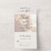 Invitation Tout En Un Chic Script Photo 0verlay Cream Mariage (À l'intérieur)