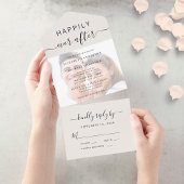 Invitation Tout En Un Chic Script Photo Overlay Cream Mariage