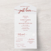 Invitation Tout En Un Chic Terracotta Calligraphie Mariage Décontracté (À l'intérieur)