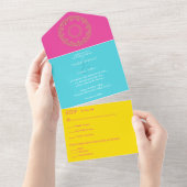 Invitation Tout En Un Chic Vibes Gold Mariage (Déchirure)