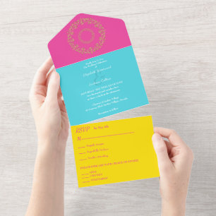 Invitation Tout En Un Chic Vibes Gold Mariage