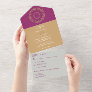 Invitation Tout En Un Chic Vibes Gold Mariage
